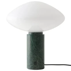 &Tradition Mist table lamp AP17, Guatemala Verde marble - opal glass