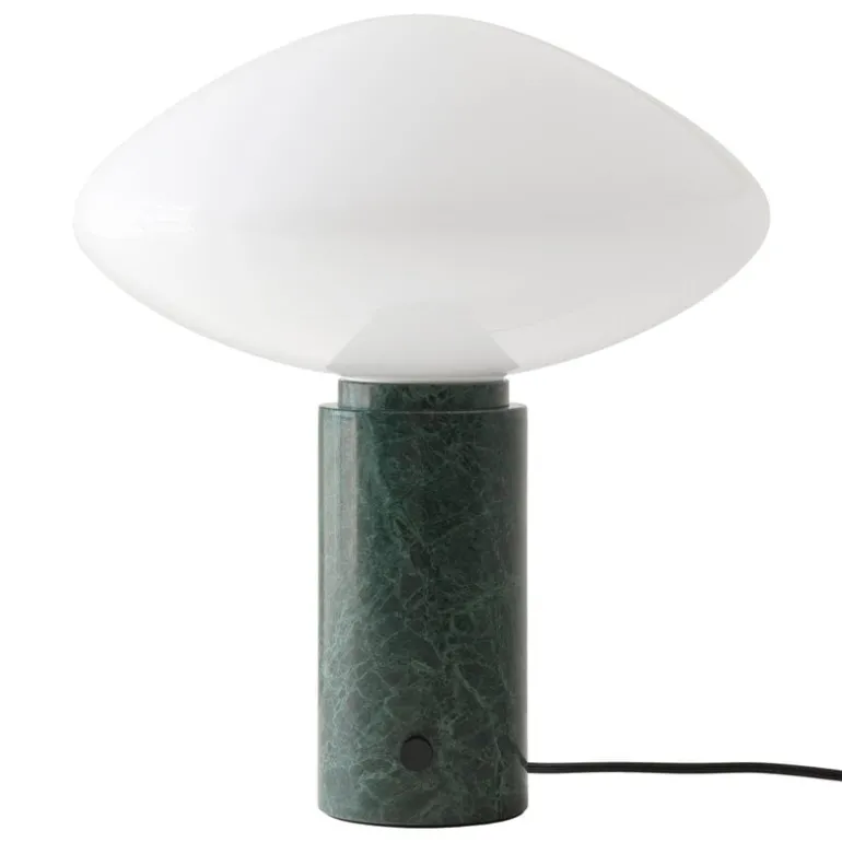 &Tradition Mist table lamp AP17, Guatemala Verde marble - opal glass
