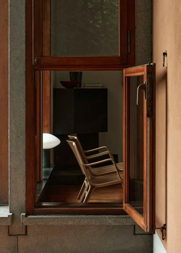 &Tradition Mist table lamp AP17, Guatemala Verde marble - opal glass