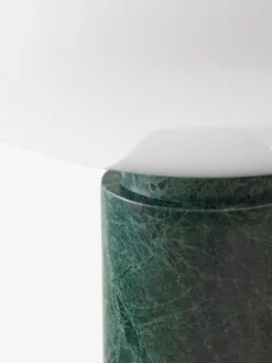 &Tradition Mist table lamp AP17, Guatemala Verde marble - opal glass