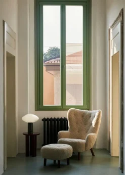 &Tradition Mist table lamp AP17, Guatemala Verde marble - opal glass