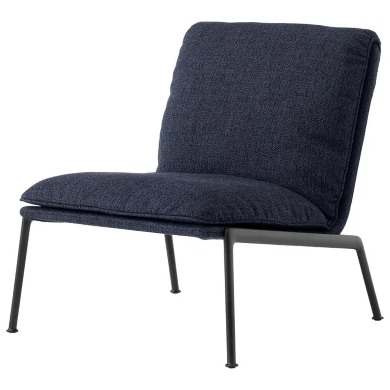 &Tradition Muno LN18 lounge chair, warm black - dark blue Ecriture 0780