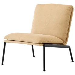 &Tradition Muno LN18 lounge chair, warm black - dark beige Clay 0007