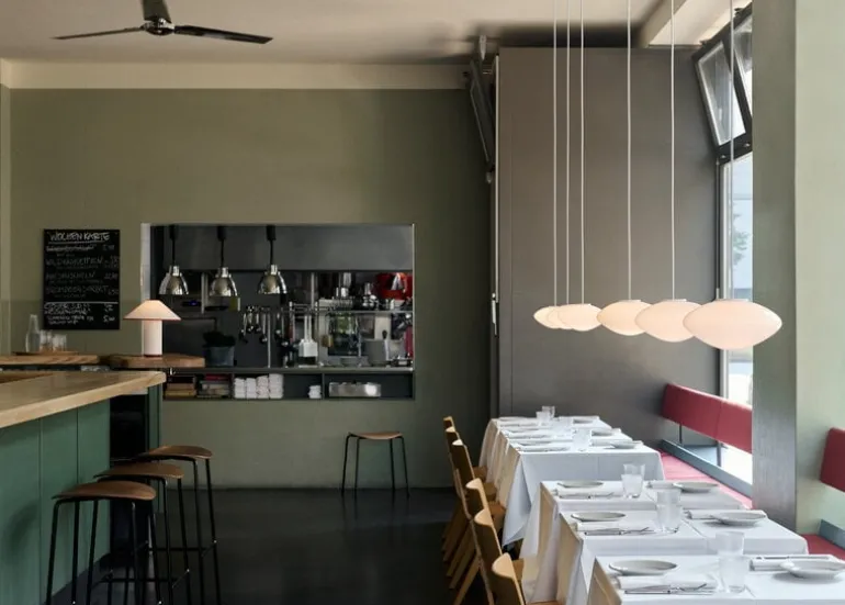 &Tradition Pavilion AV36 stool, lacquered oak