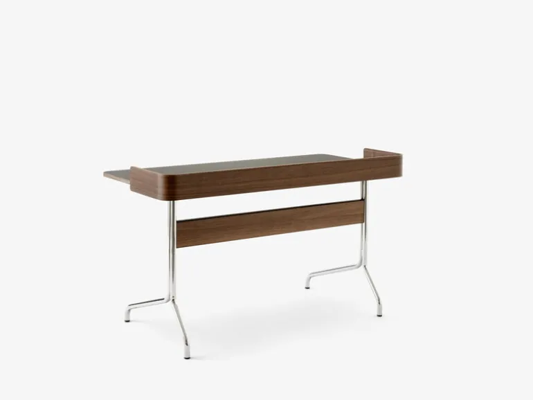 &Tradition Pavilion AV17 desk, iron linoleum - walnut - chrome