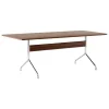 &Tradition Pavilion AV19 table, chrome - lacquered walnut