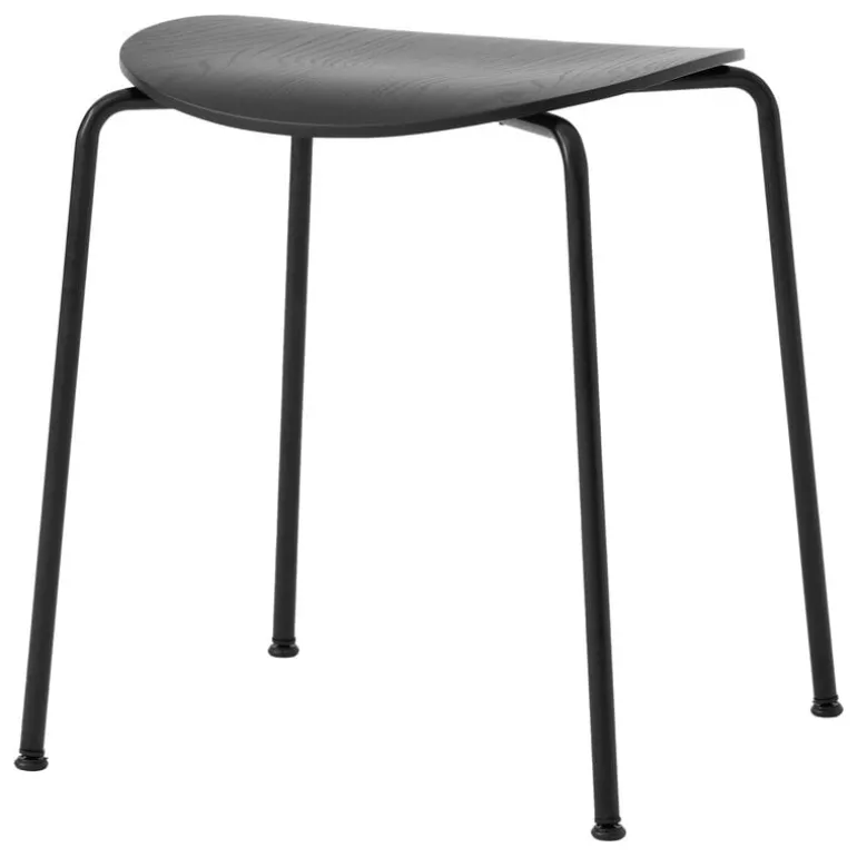 &Tradition Pavilion AV36 stool, black lacquered oak