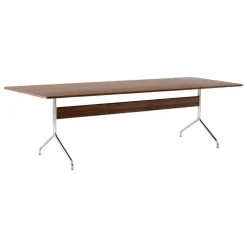 &Tradition Pavilion AV24 table, chrome - lacquered walnut