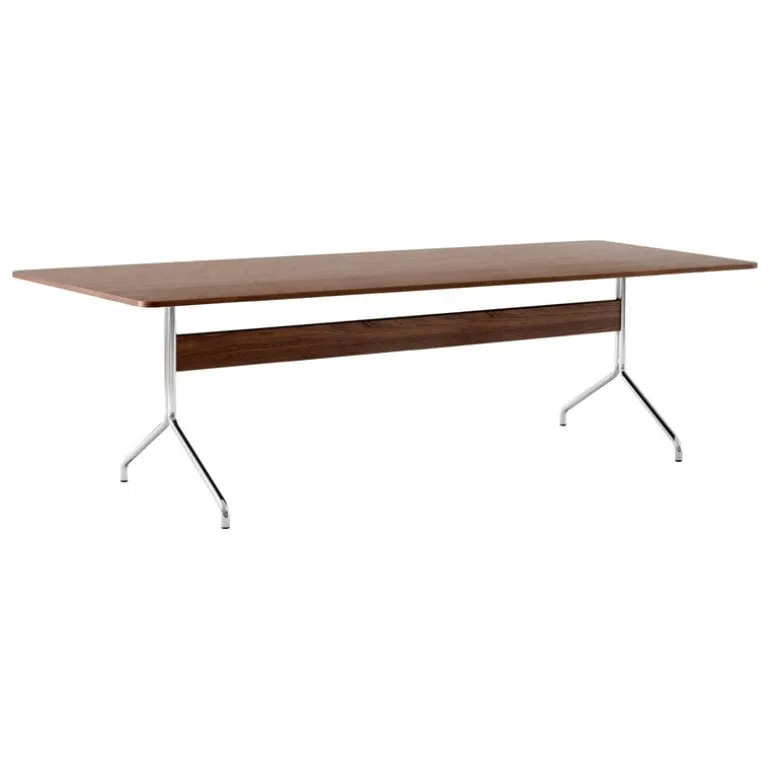 &Tradition Pavilion AV24 table, chrome - lacquered walnut