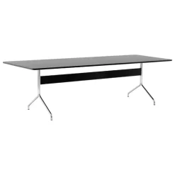 &Tradition Pavilion AV24 table, chrome - black lacquered oak