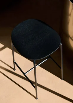 &Tradition Pavilion AV37 counter stool, 68 cm, black lacquered oak