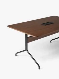 &Tradition Pavilion AV18 table, chrome - lacquered walnut