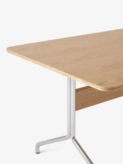 &Tradition Pavilion AV19 table, chrome - lacquered oak