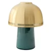 &Tradition Raku SH8 portable table lamp, blue green - brass