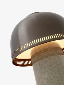 &Tradition Raku SH8 portable table lamp, beige grey - bronze