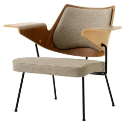 &Tradition RFH RD8 lounge chair, walnut and beech veneer - brown