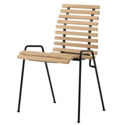 &Tradition RFH RD4 terrace side chair, black - teak