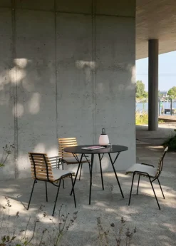 &Tradition RFH RD4 terrace side chair, black - teak