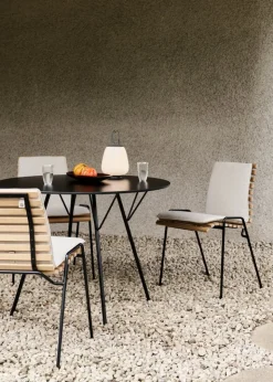 &Tradition RFH RD4 terrace side chair, black - teak