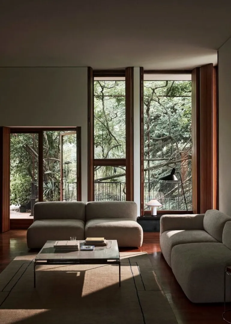 &Tradition Sett LN13 coffee table, Verde Guatemala - dark chrome