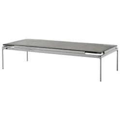 &Tradition Sett LN12 coffee table, smoked glass - dark chrome
