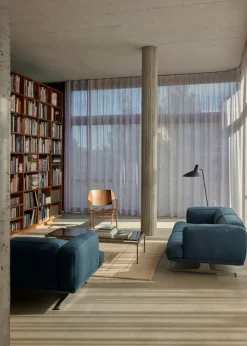 &Tradition Sett LN12 coffee table, smoked glass - dark chrome