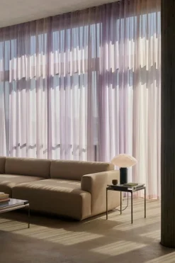 &Tradition Sett LN11 side table, Bianco Carrara - dark chrome