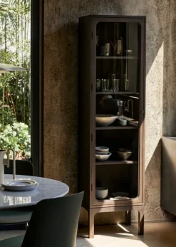 &Tradition Trace Single cabinet SC87, dark stained oak