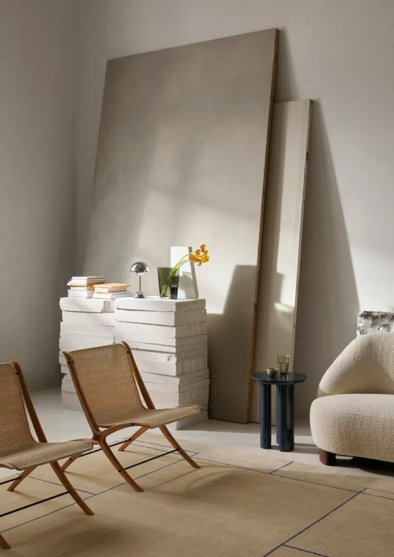 &Tradition Tung JA3 side table, steel blue