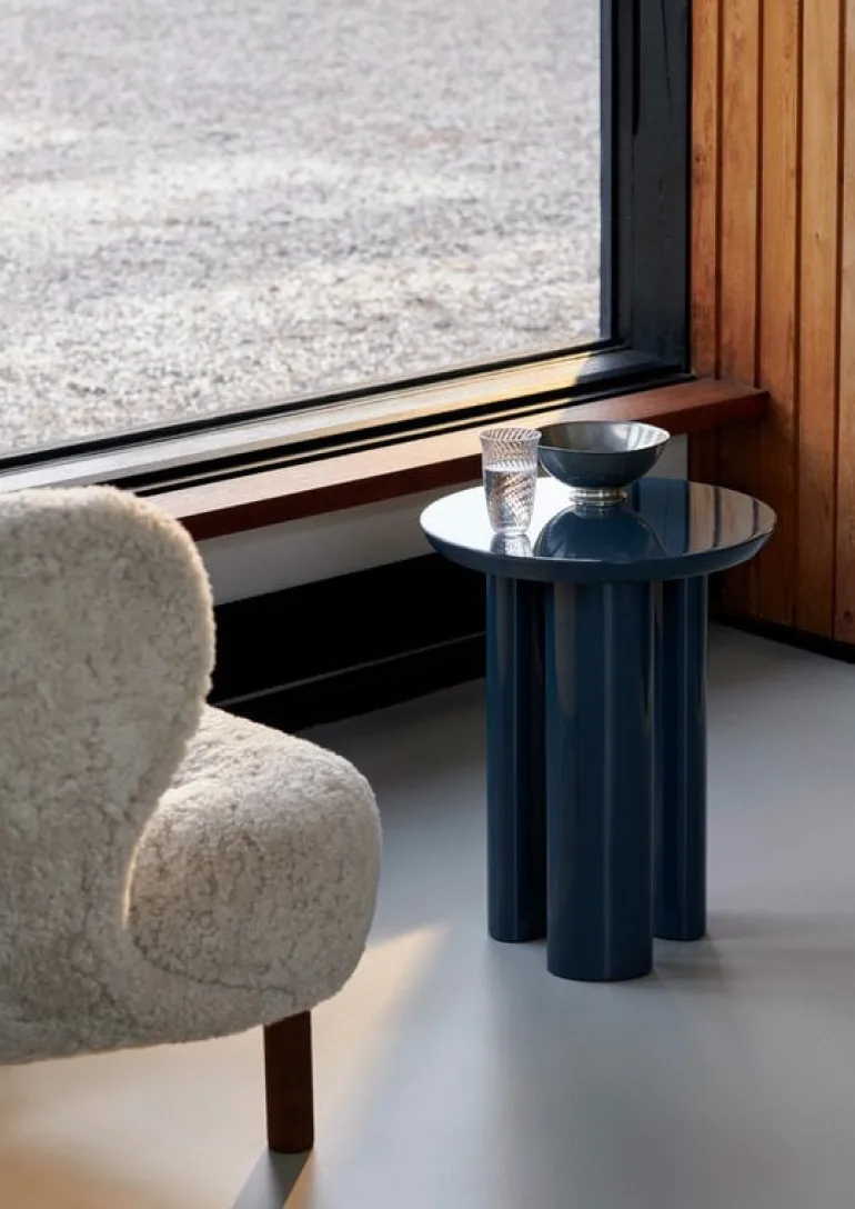 &Tradition Tung JA3 side table, steel blue