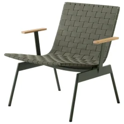 &Tradition Ville AV45 outdoor lounge chair with arms, bronze green