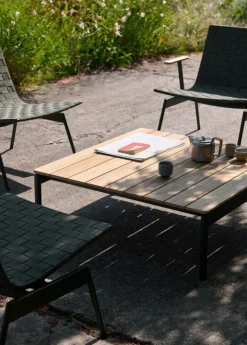 &Tradition Ville AV45 outdoor lounge chair with arms, bronze green