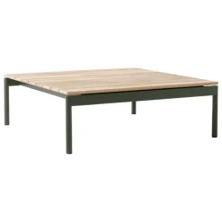 &Tradition Ville AV50 outdoor coffee table, 90 x 90 cm, teak - bronze green