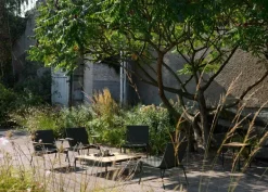 &Tradition Ville AV50 outdoor coffee table, 90 x 90 cm, teak - bronze green