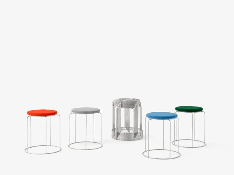 &Tradition Wire Stool VP11, stainless steel