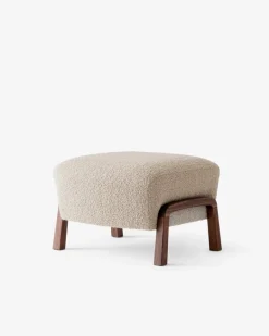 &Tradition Wulff ATD2 lounge chair and ATD3 pouf, Karakorum 003 - walnut