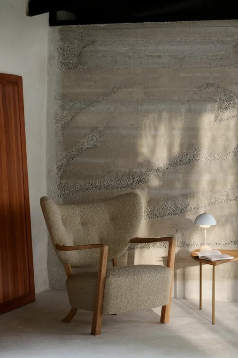 &Tradition Wulff ATD2 lounge chair and ATD3 pouf, Karakorum 003 - oak