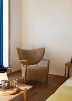 &Tradition Wulff ATD2 lounge chair and ATD3 pouf, Karakorum 003 - oak