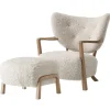 &Tradition Wulff ATD2 lounge chair and ATD3 pouf, Moonlight - oak