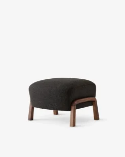 &Tradition Wulff ATD2 lounge chair and ATD3 pouf, Hallingdal 376 - walnut