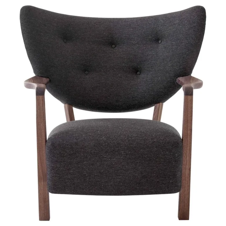 &Tradition Wulff ATD2 lounge chair and ATD3 pouf, Hallingdal 376 - walnut