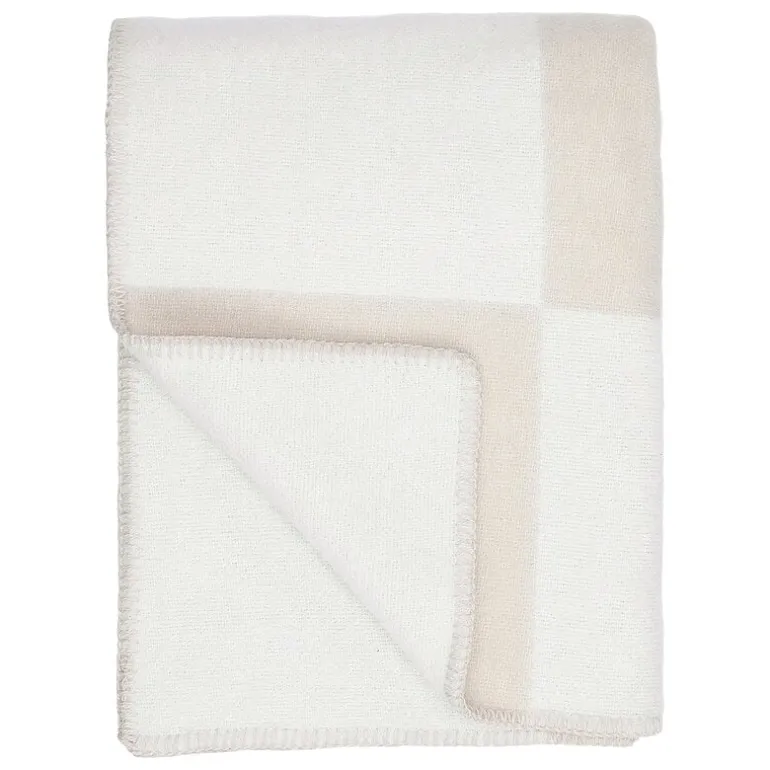 Anno Ala throw, 130 x 180 cm, white - sand