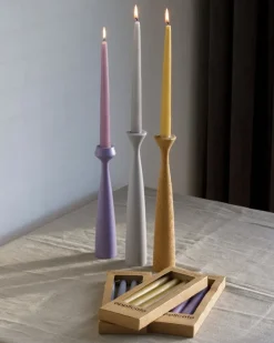 applicata Blossom candle, 4 pcs, yellow