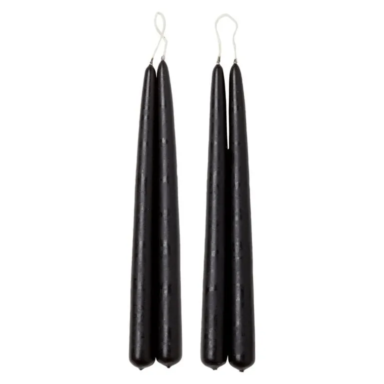 applicata Blossom candle, 4 pcs, black