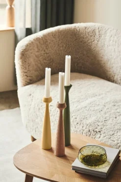 applicata Lily candleholder, oiled oak