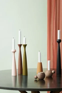 applicata Rose candleholder, oiled oak