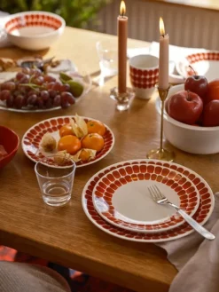 Arabia 24h Tuokio deep plate 18 cm, red