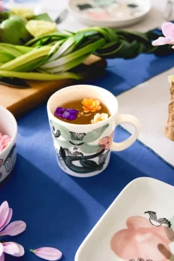 Arabia Kukkamaa plate, 15 x 19 cm, green