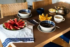 Arabia Tuokio tea towel, blue