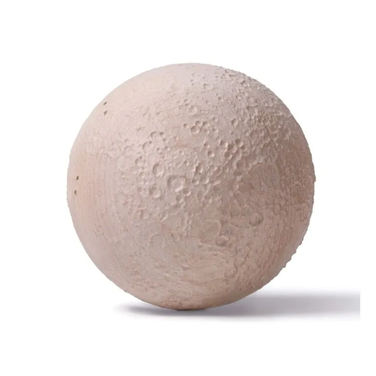 Architectmade Moon sculpture, 12 cm, maple - walnut